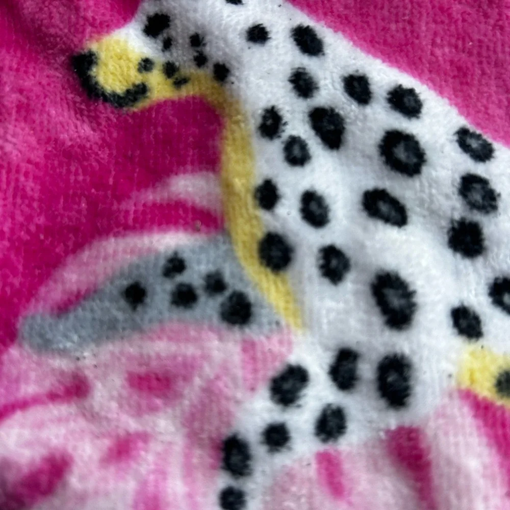 Pink Leopard Print Beach towel large size good condition